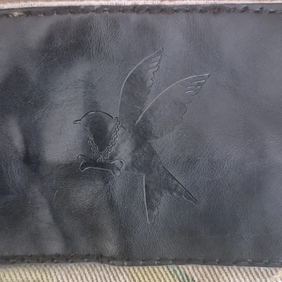 One Teaspoon Vanguard skirt 24 Olive camo-leopard High-low Distressed Denim Mini - Picture 6 of 9